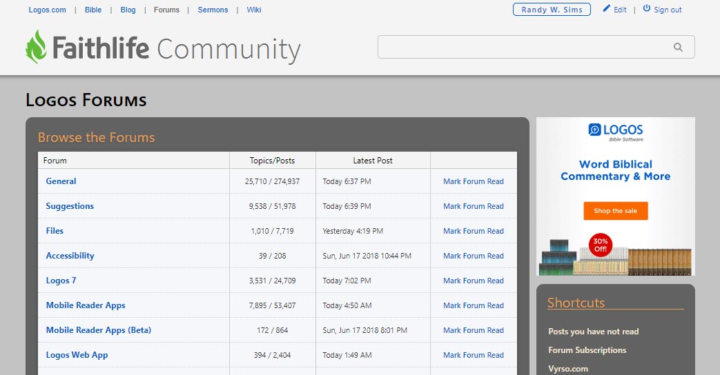 White-Off for Faithlife Community Forums