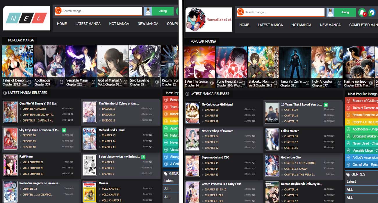 Original Dark Mesh for mangakakalot