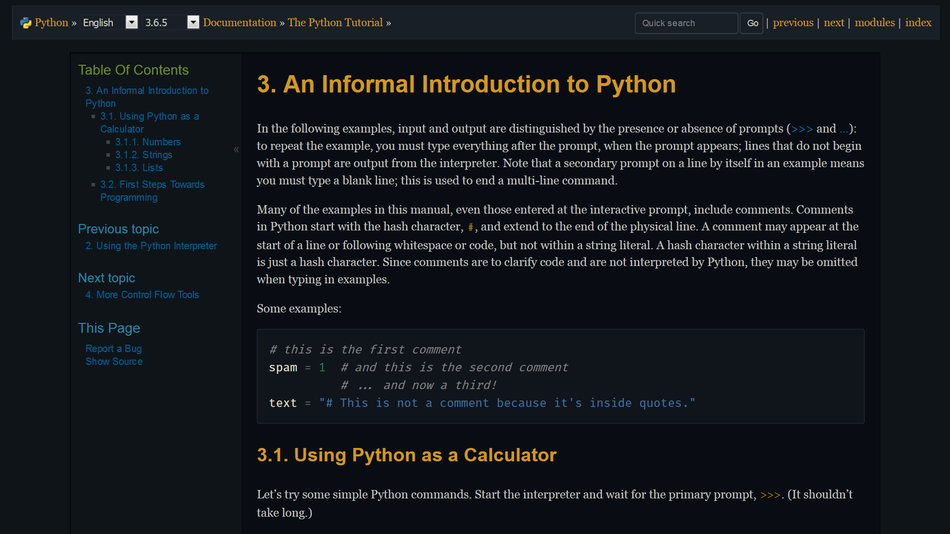 Dark theme for docs.python.org