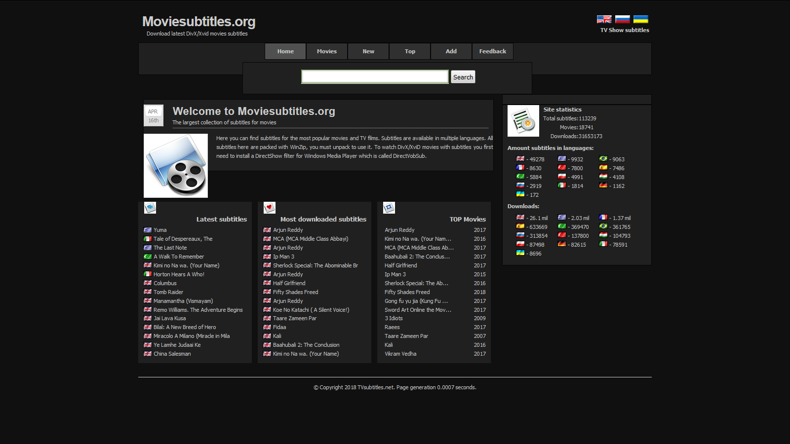 Moviesubtitles.org Dark