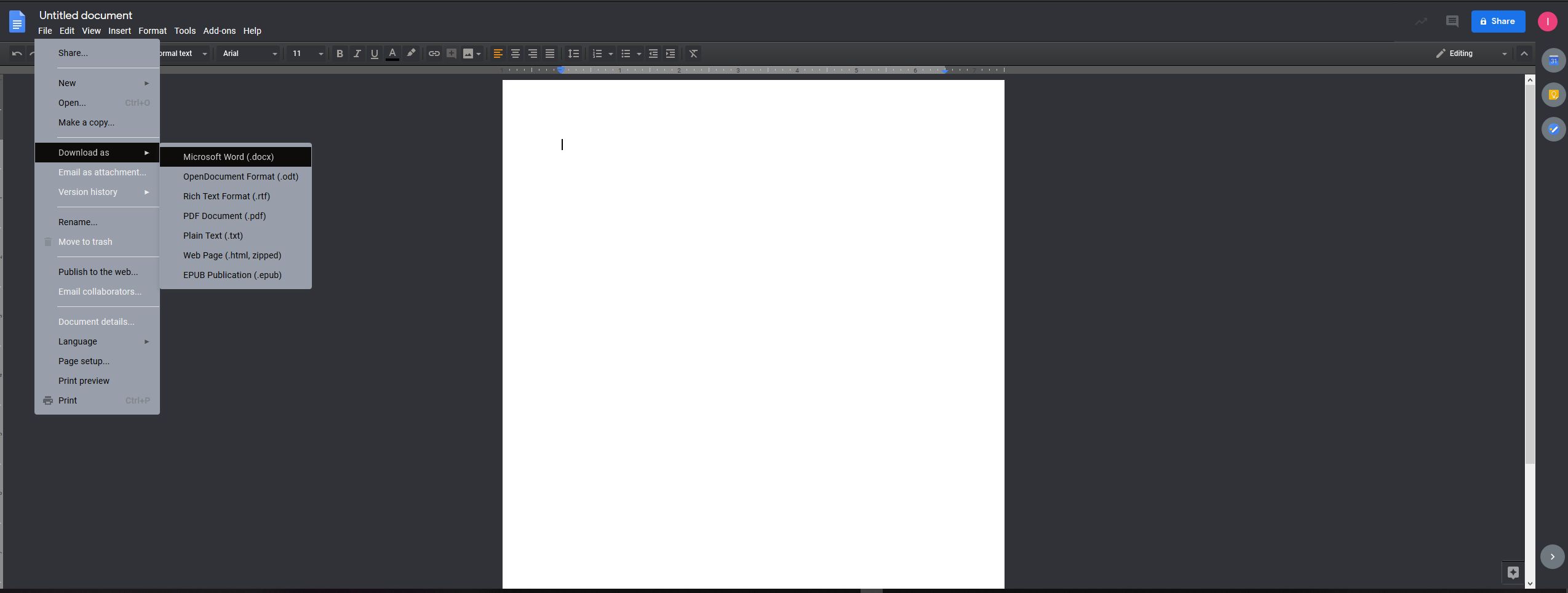 Google Docs Dark UI - Updated Alternative