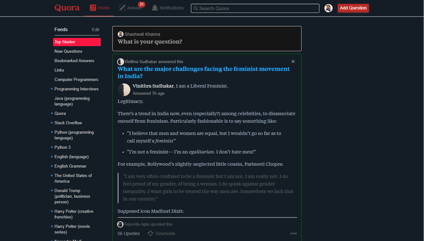 Dark Quora