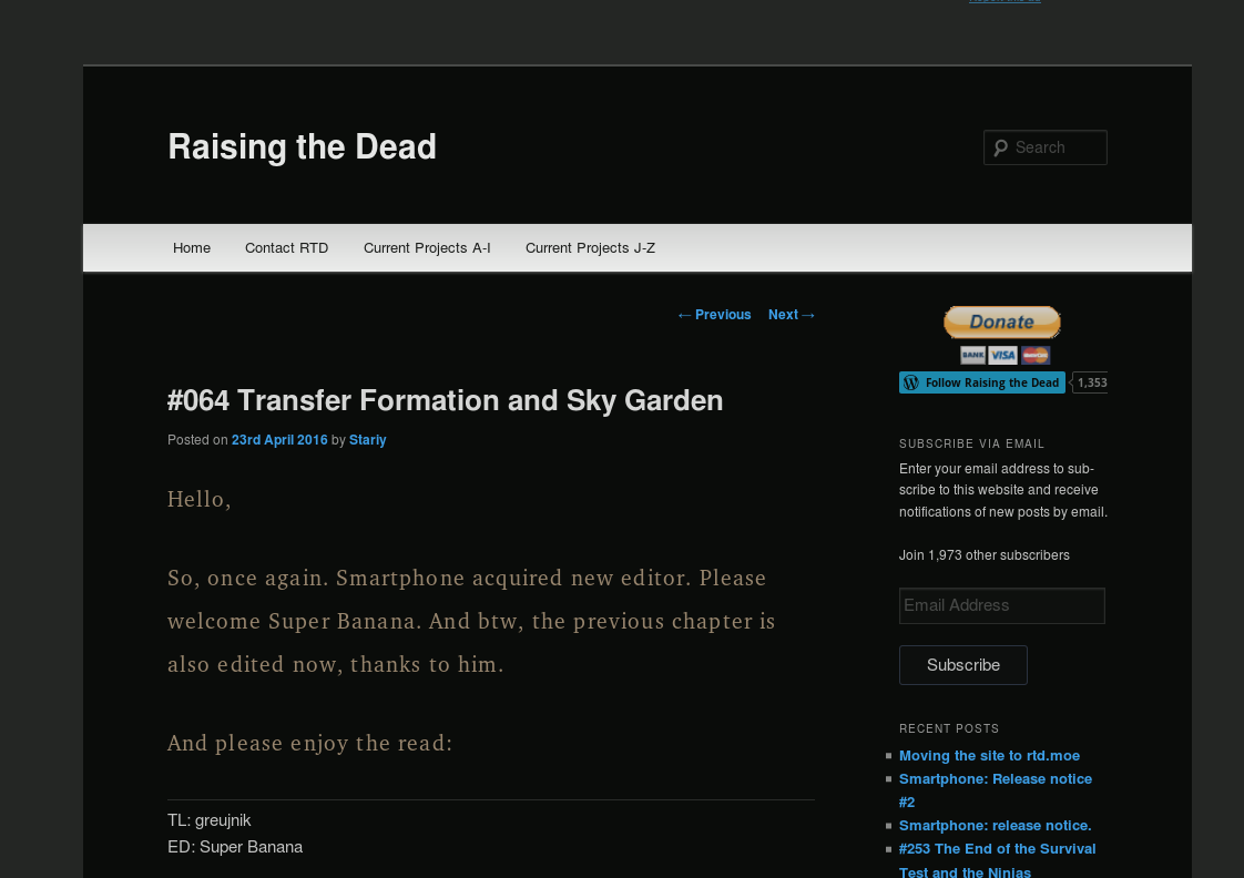 Raising the Dead dot Ninja Dark