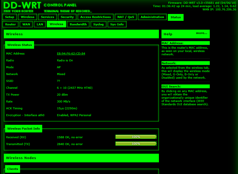 Terminal for DD-WRT v1