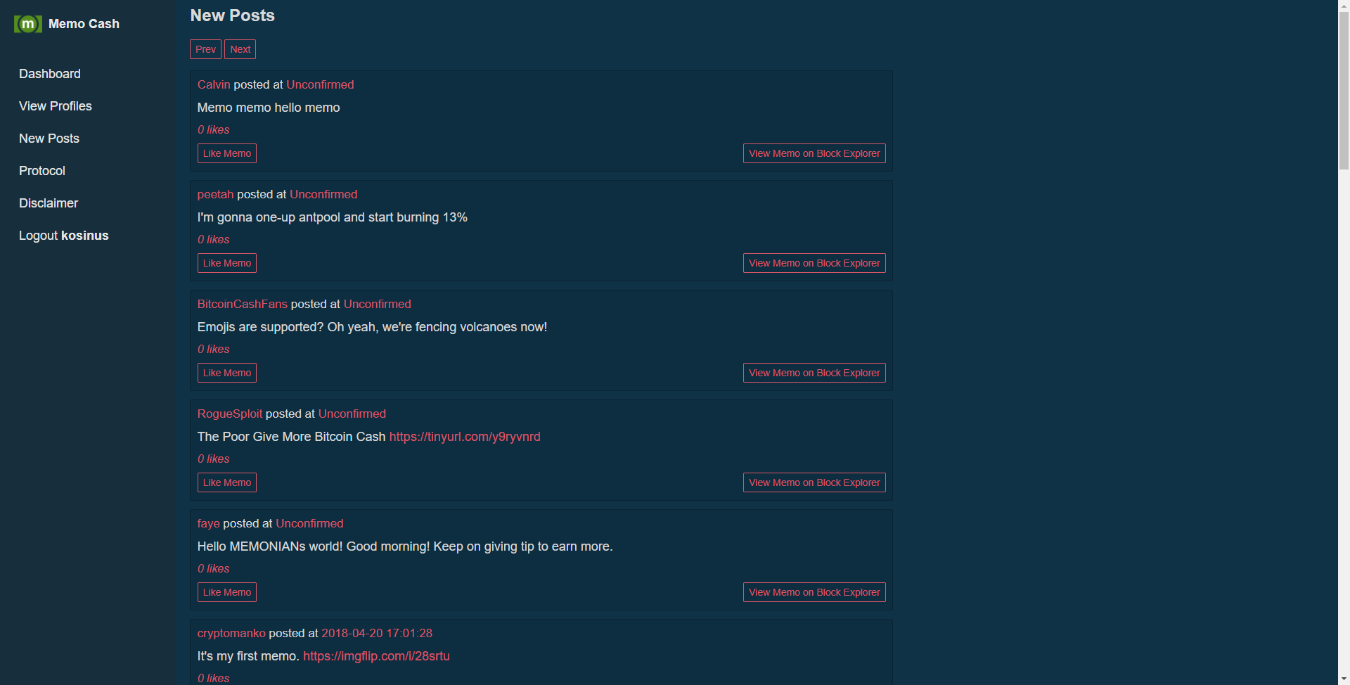 memo.cash slightly enhanced