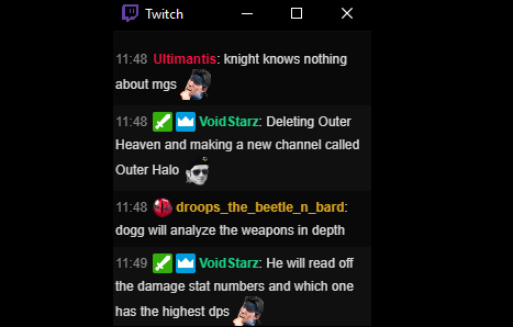Remove twitch chat header