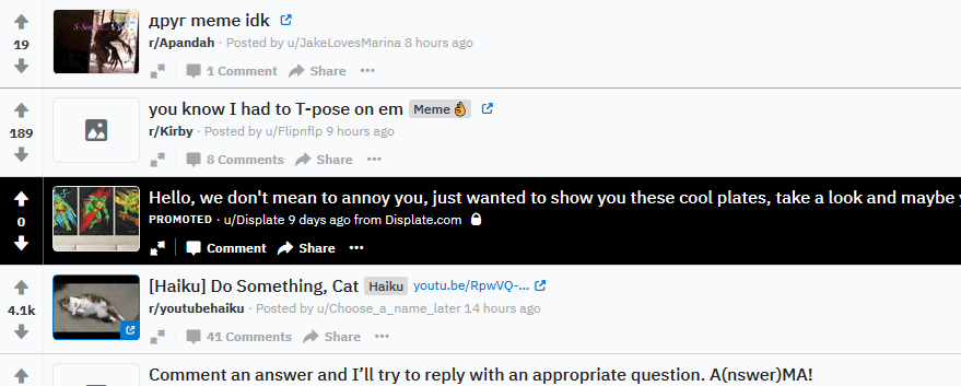 Reddit Redesign: Distinquish Promoted Links