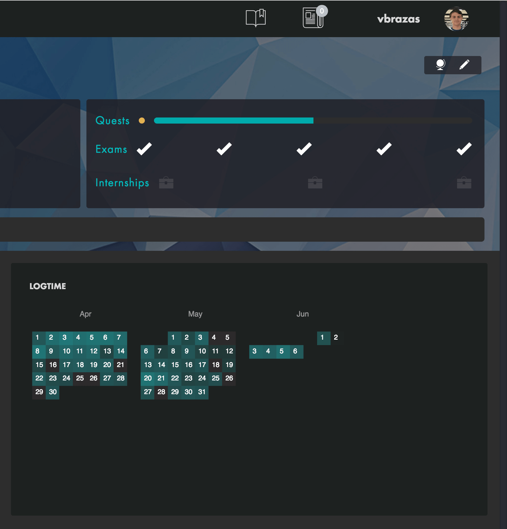 42 Intra Black Theme