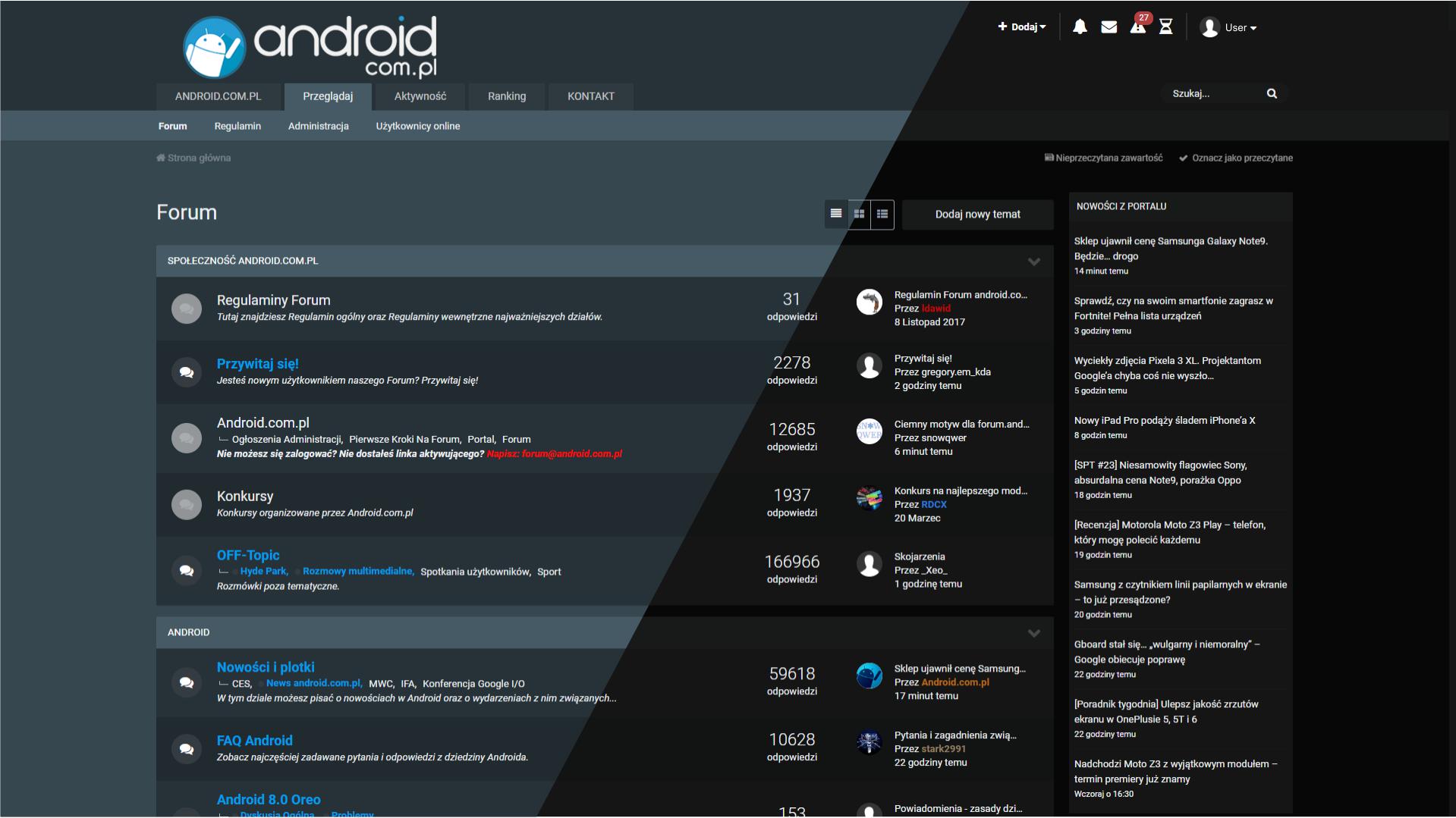Ciemny motyw forum.android.com.pl
