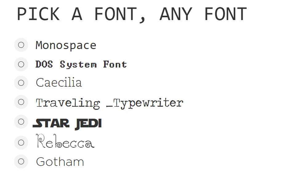 ANY FONT FOR ANY OUTLINE