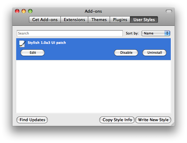 Stylish 1.0a3 UI patch