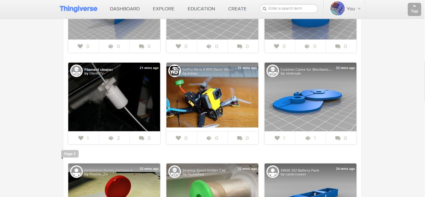 Thingiverse Navbar Fix