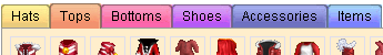 GaiaOnline) Coloured Inventory Tabs