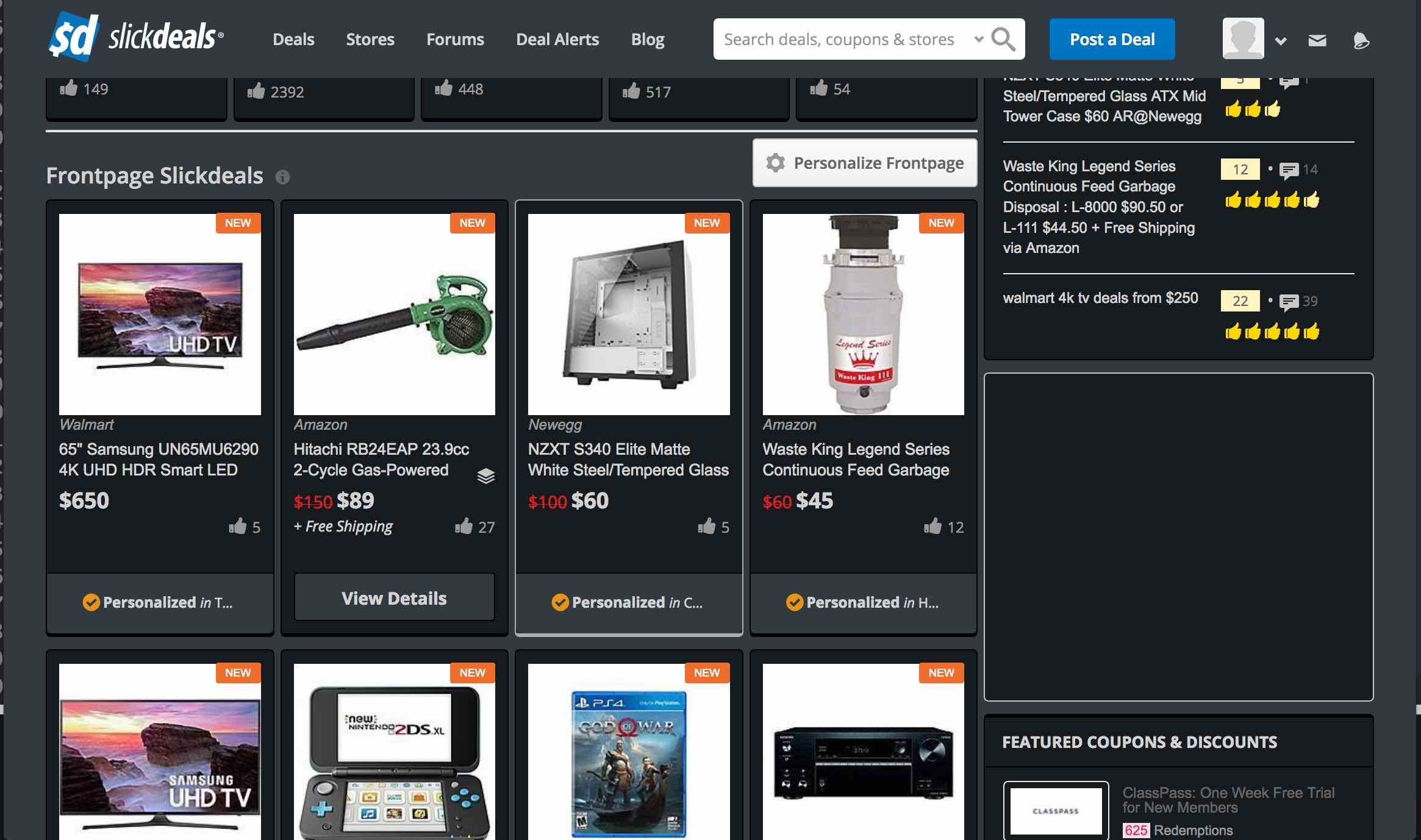 Slickdeals redesign dark-mode