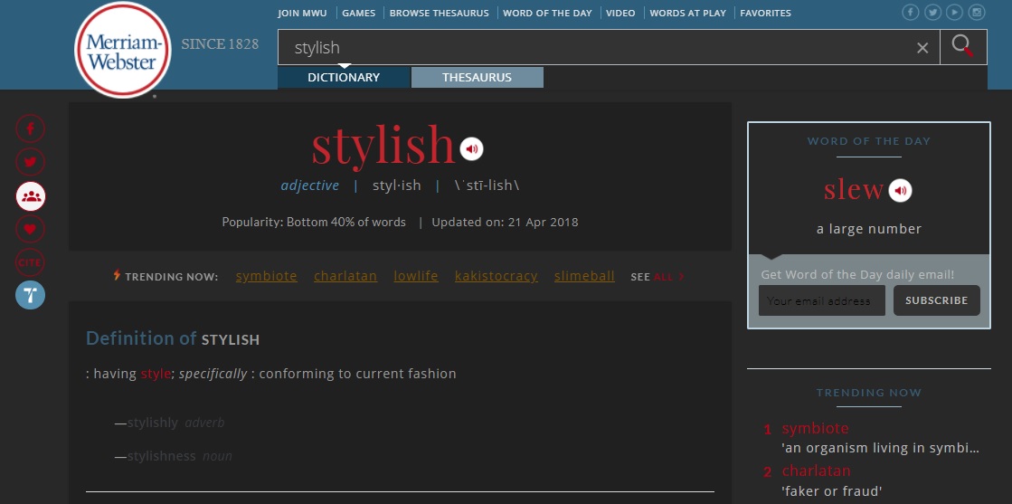 Merriam-Webster — Dark Gray