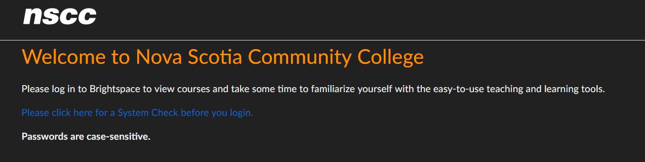 NSCC Brightspace Dark Theme