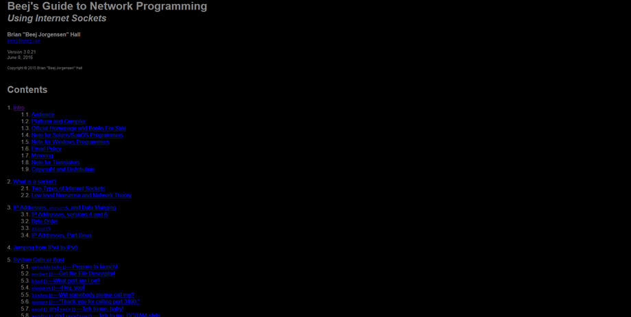 Darker Beej's Guide to Network Programming
