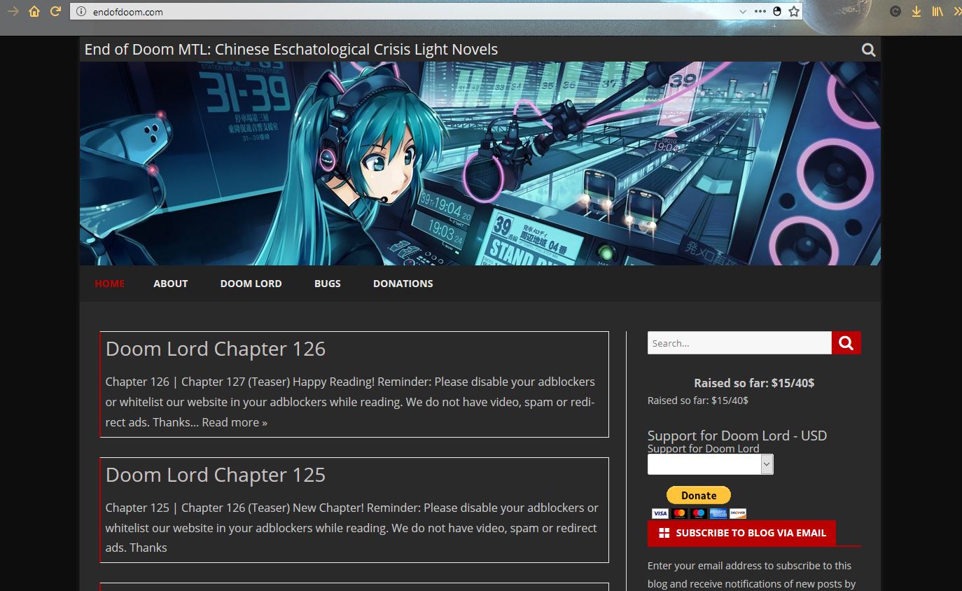 endofdoom.com dark theme