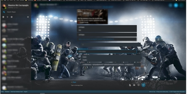 Skype Dark Mode Rainbow Six Siege