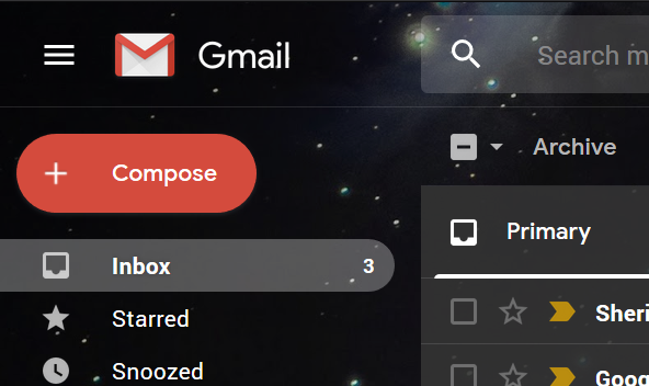 Red Compose Button  - Gmail 2018