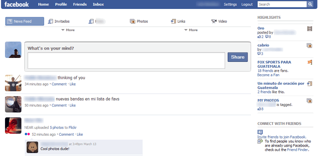Facebook (new) - Wider stream edition