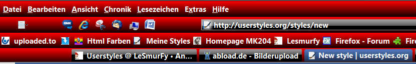 Firefox 3.5 - Vista Default Theme - Red Wiped