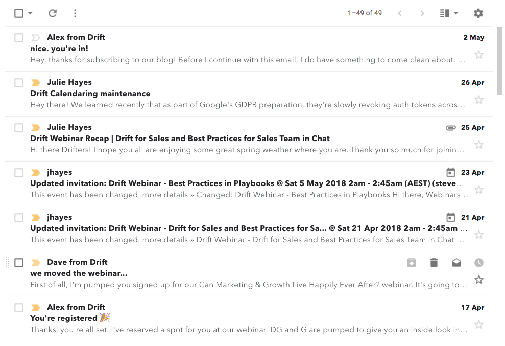 New Gmail - Stack Subject and Preview Text