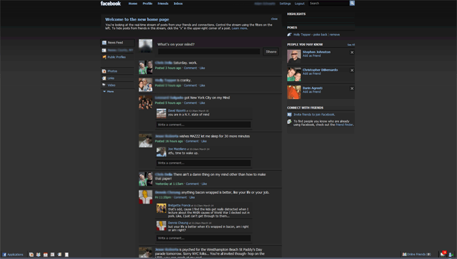 Facebook - Dark & transparent