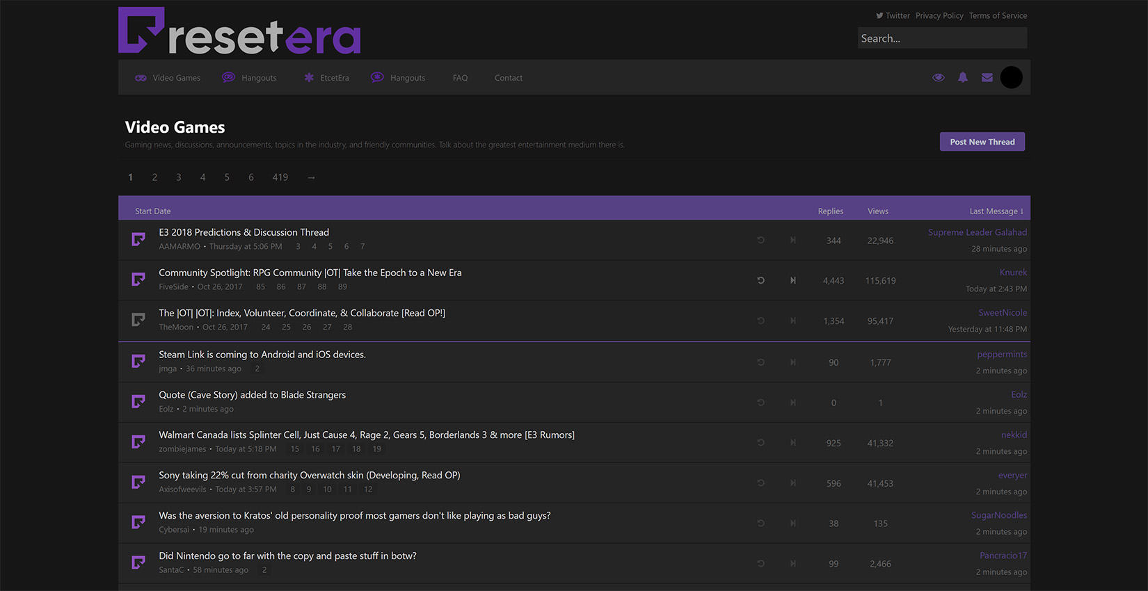 New 'NightEra' theme Fixes & Options | ResetEra