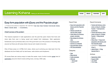 Learning Kohana