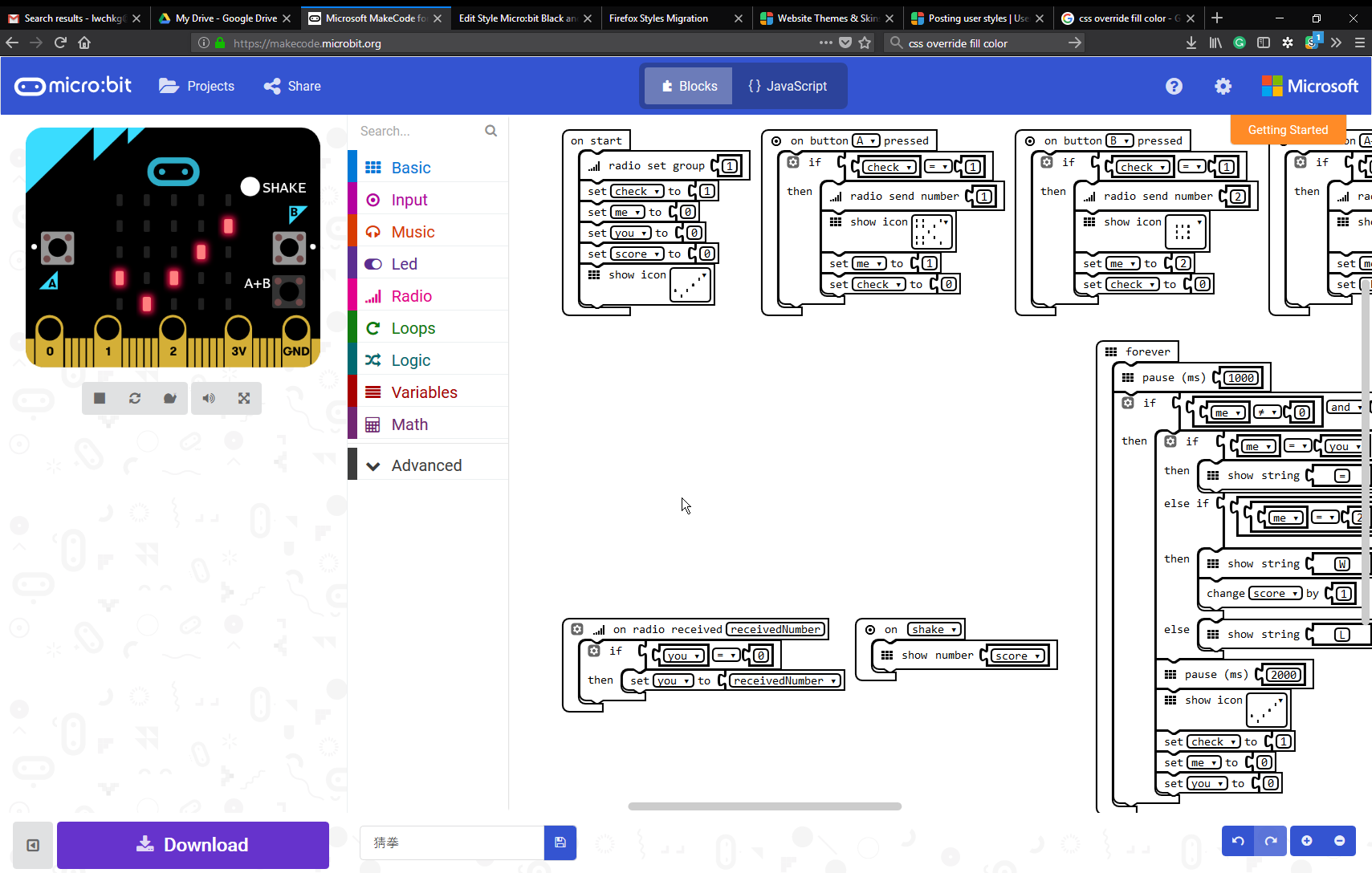 Micro:bit Black and White