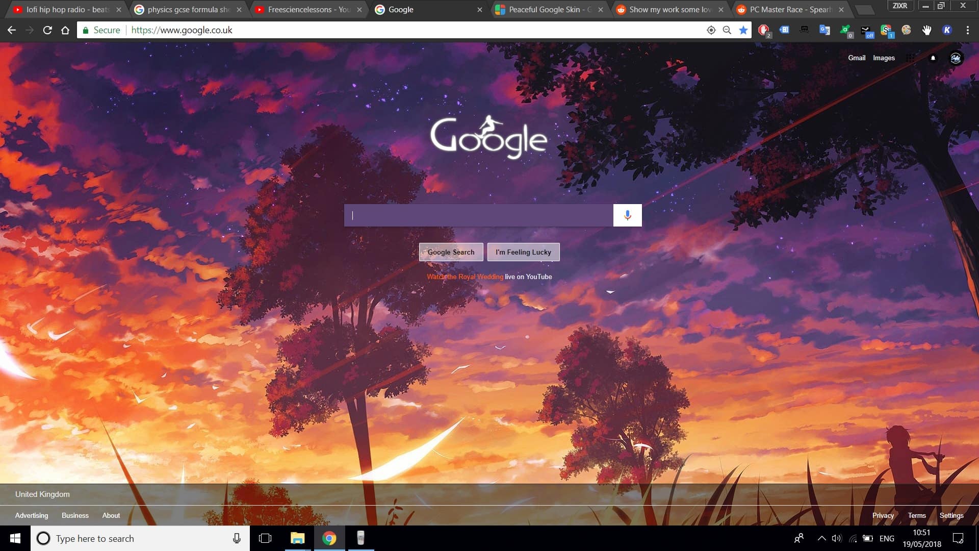Peaceful Google Skin - Google theme