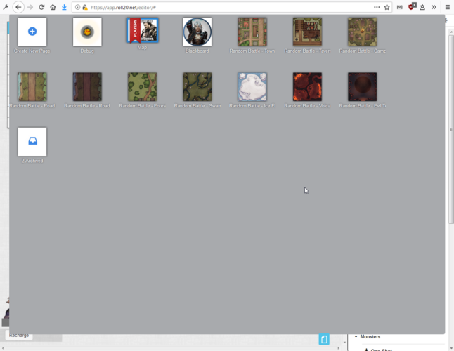 Roll20 Big Map Tab
