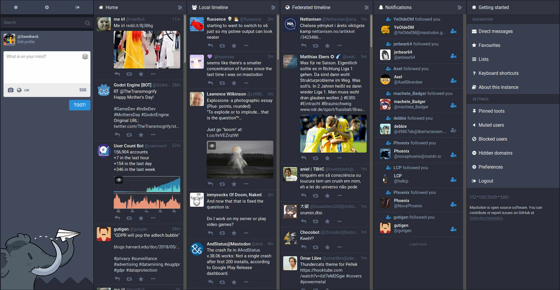 Mastodon no scroll