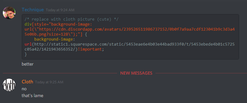 remove cloth's profile picture
