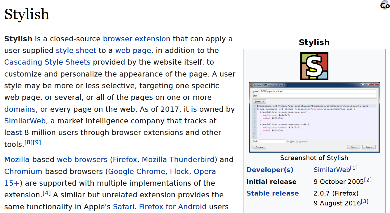 Wikipedia clean minimal