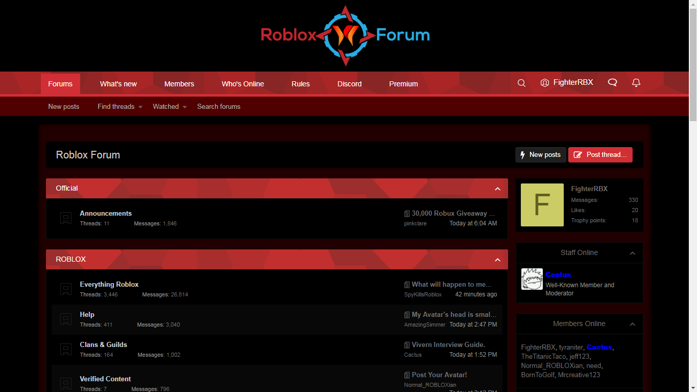 Dark mode for robloxforum.com (v3)