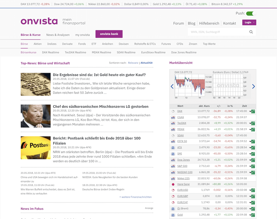 Optimized OnVista
