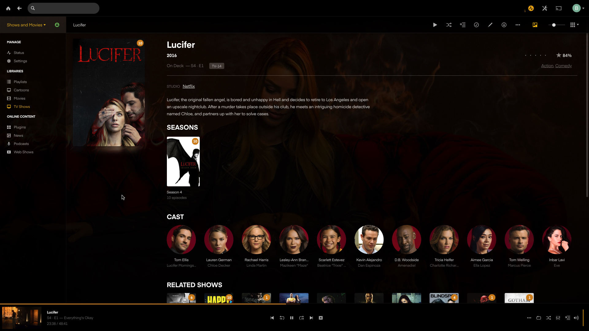 Plex Web Windows Theme Dark