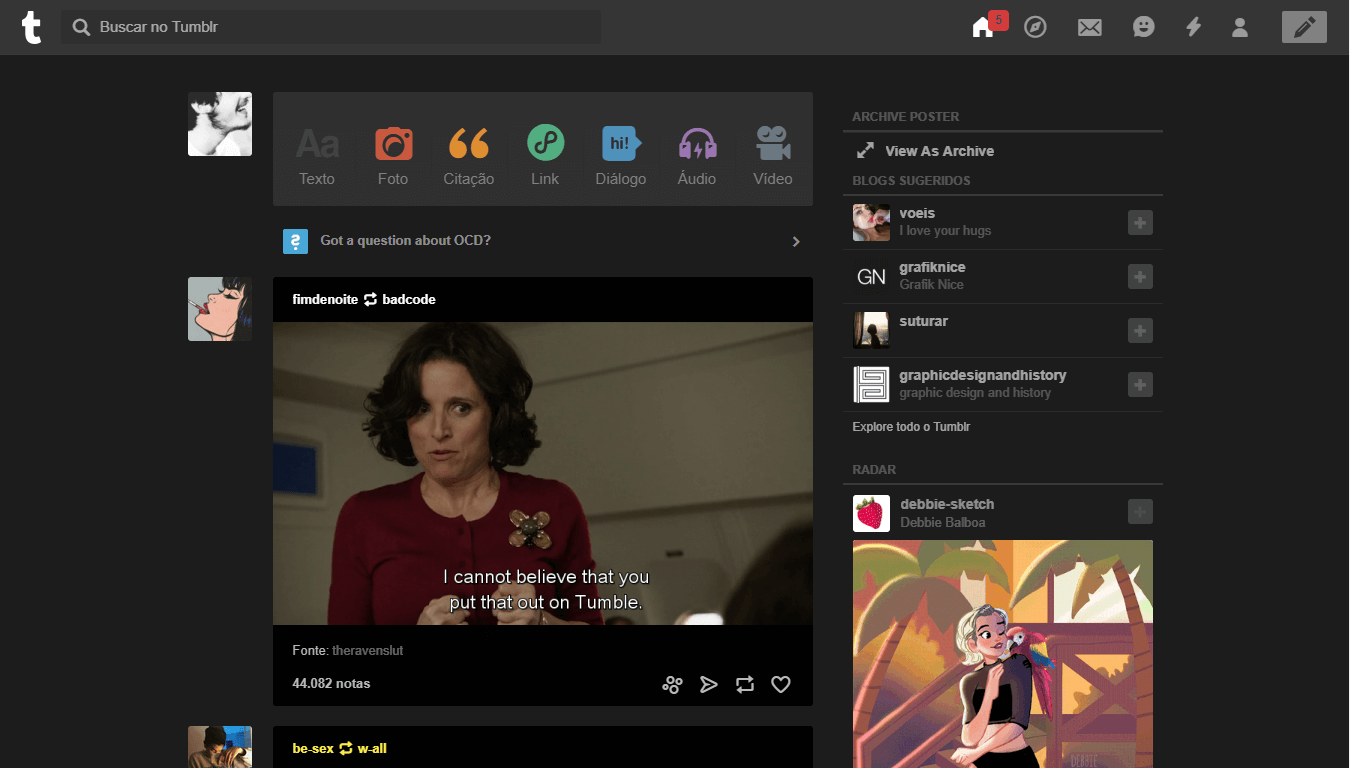 Tumblr Flat Dark