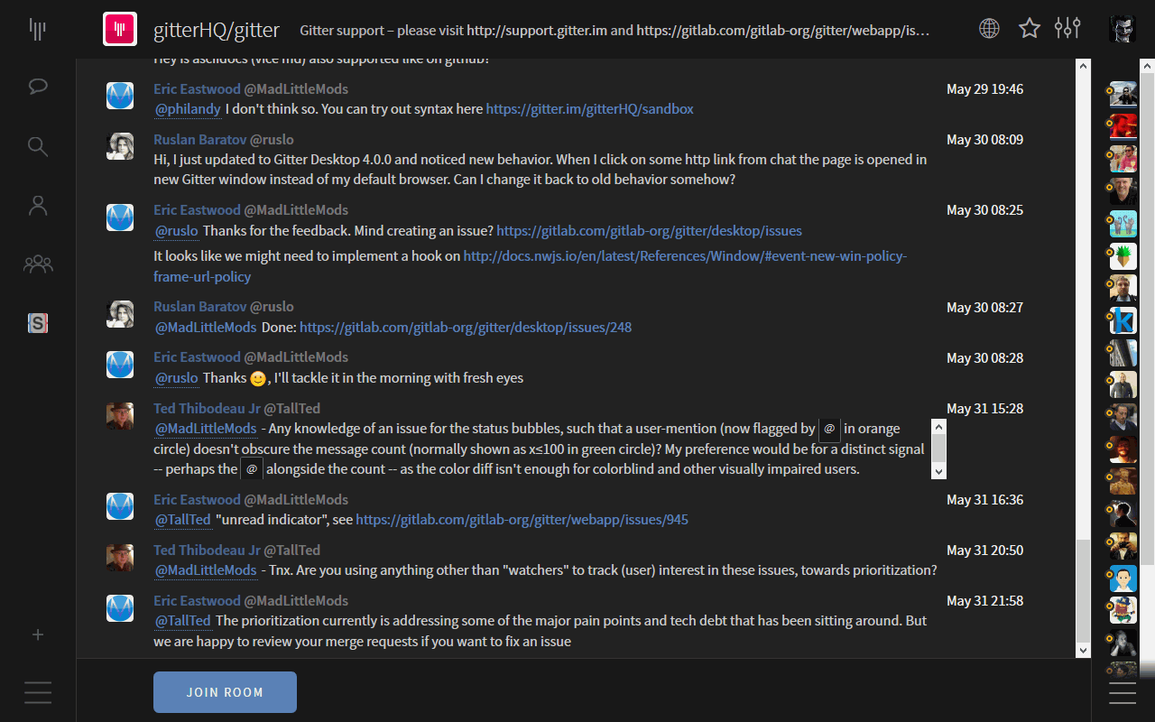 Gitter Inspired Dark