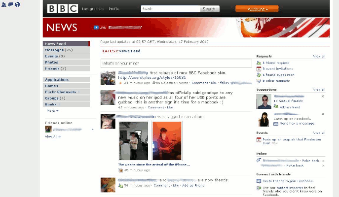 BBC Facebook Skin