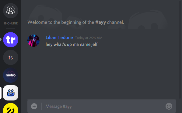 Discord hide everything but the chat