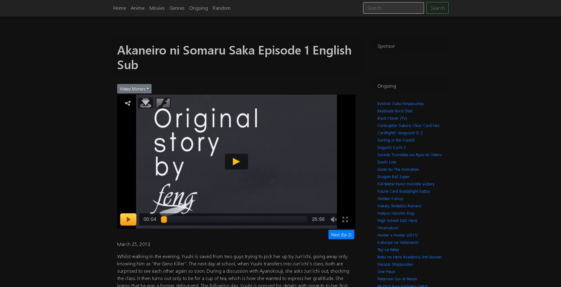 www2.ryuanime.com Partial Dark Mode