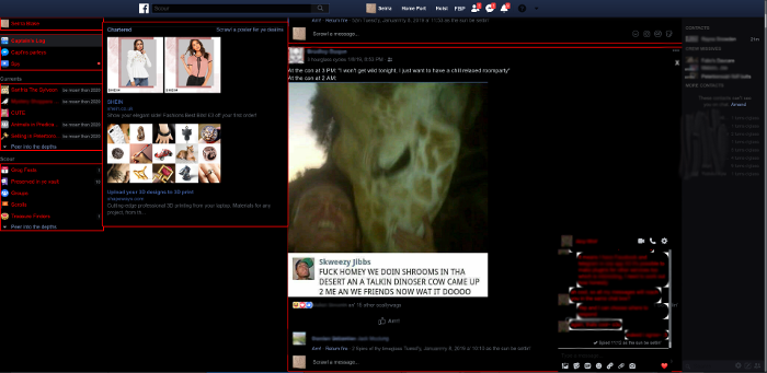 facebook black&red www edition