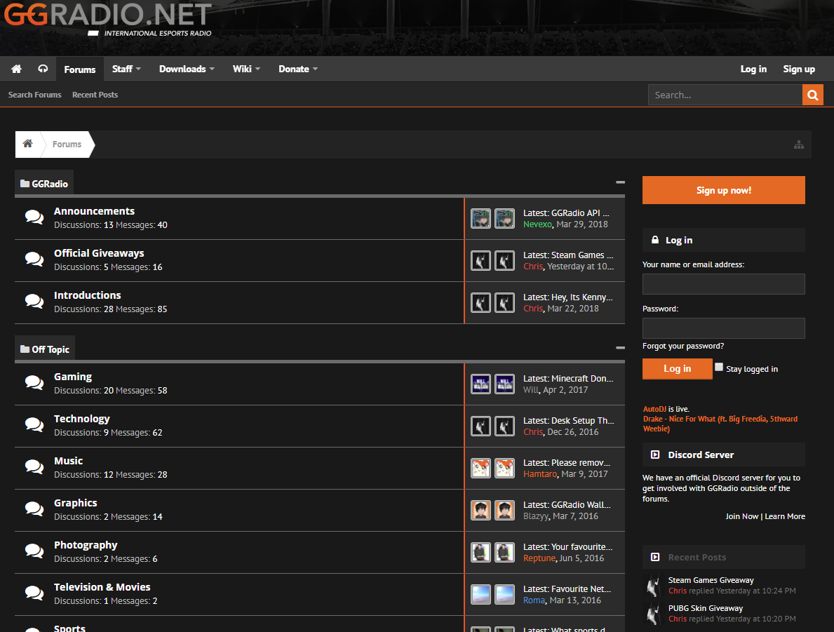GGRadio.net Dark Mode