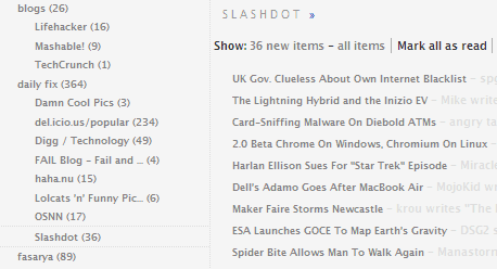 google reader/search | case - bigger font