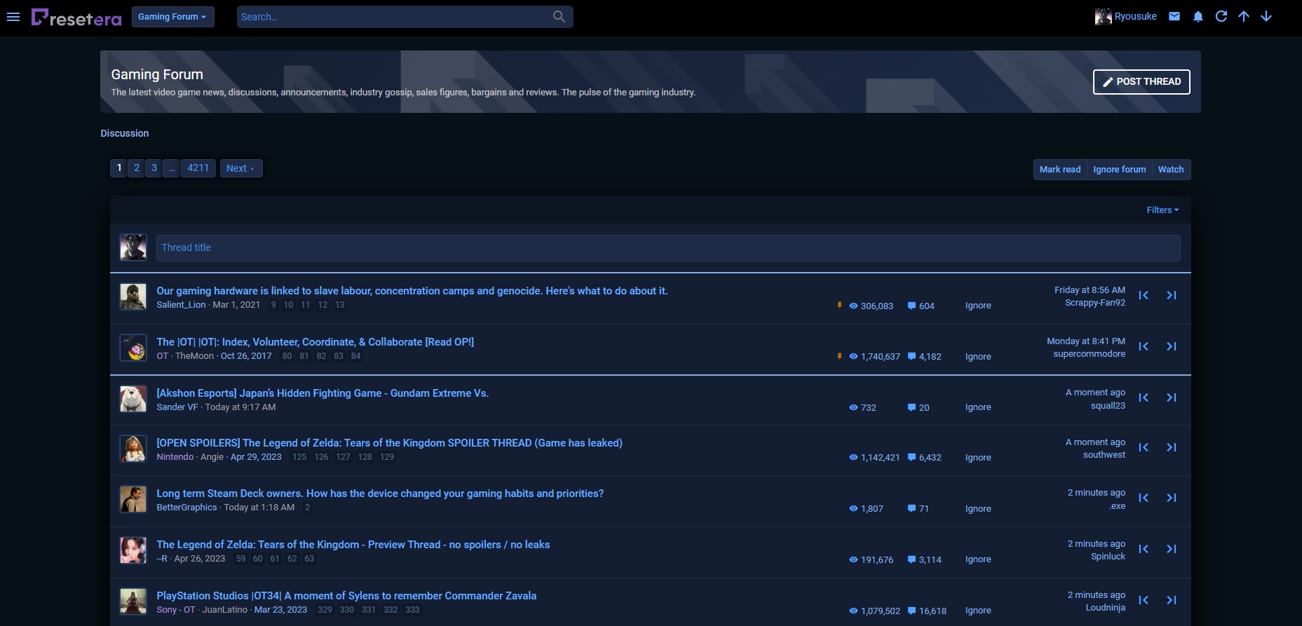 ResetEra Dark - Dark Blue Theme