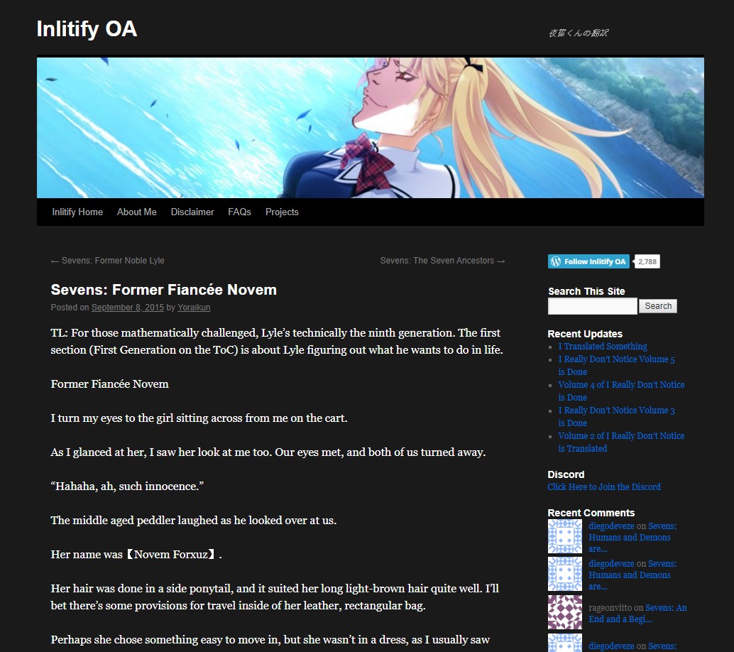 Dark theme for Inlitify OA website