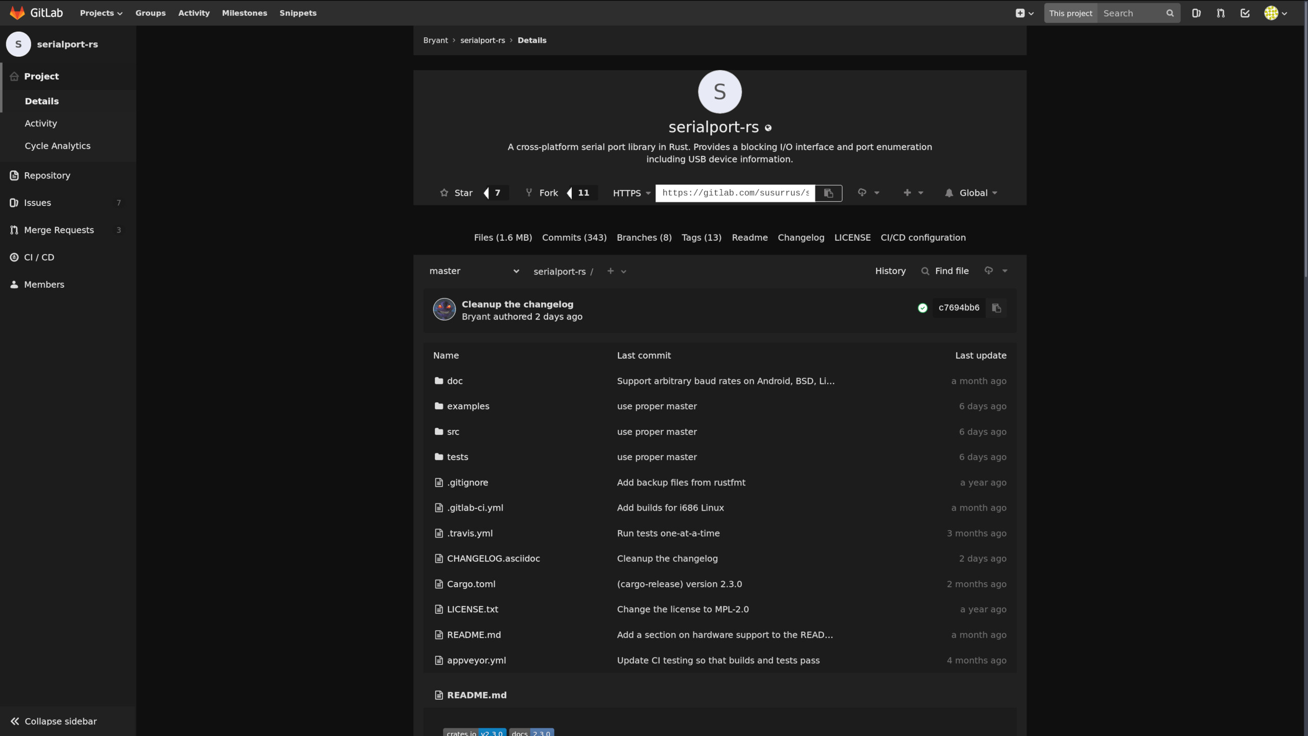 GitLab Dark and Flat